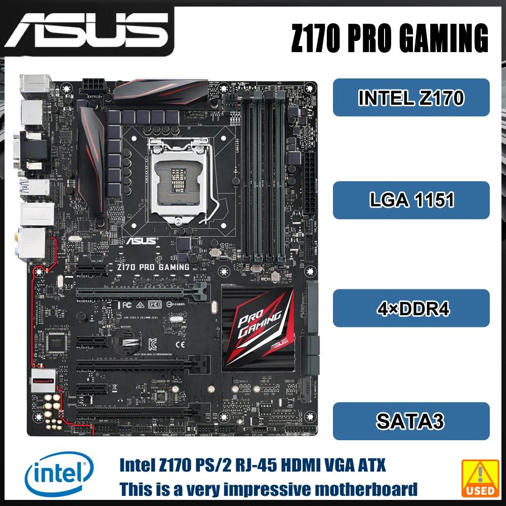  Z170  ASUS Z170 PRO GAMING LGA 1151 DDR4 64GB PCI-E 3.0 M.2 USB3.1 HDMI ATX  ھ i7 7700 i3-6100 CPU